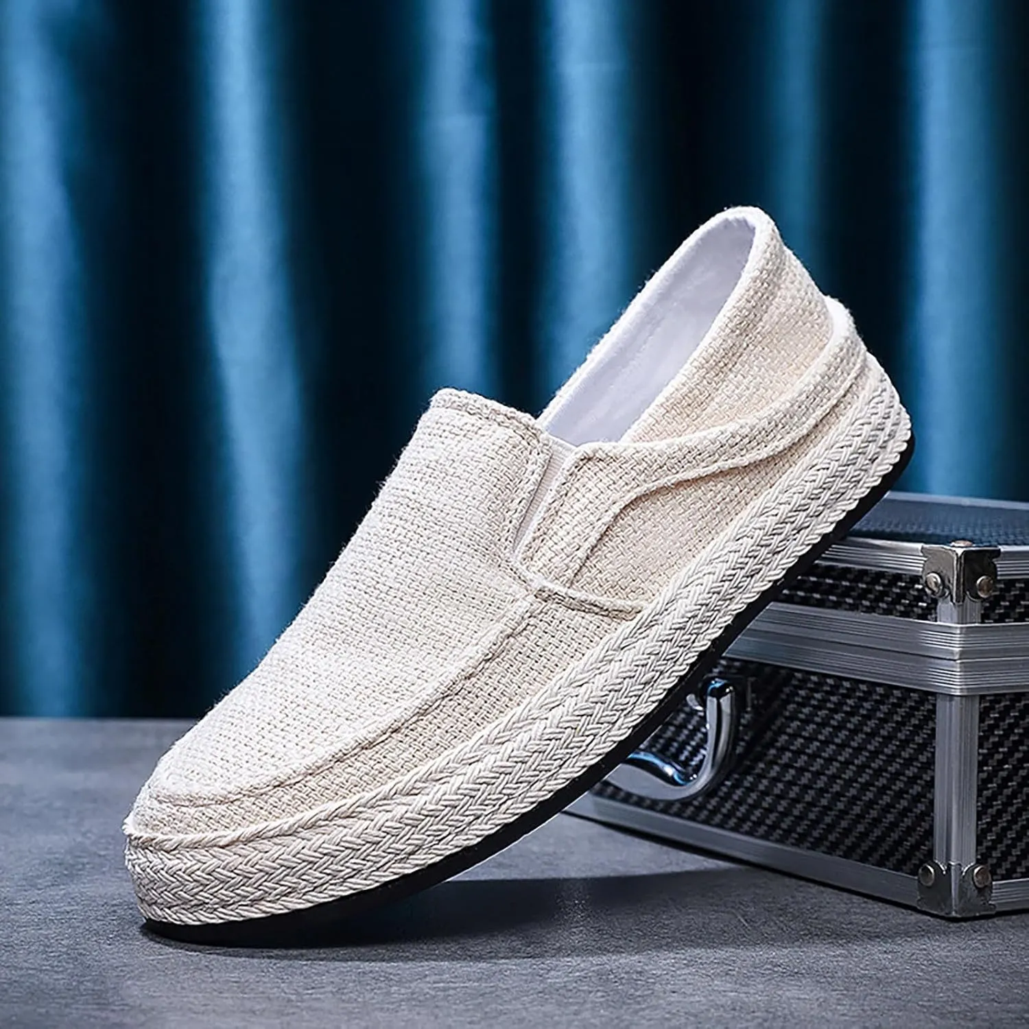 2022 Men's New Spring and Autumn Fisherman's Shoes Canvas Thick Soled Slip On Shoes Casual Shoes for Men Size 14