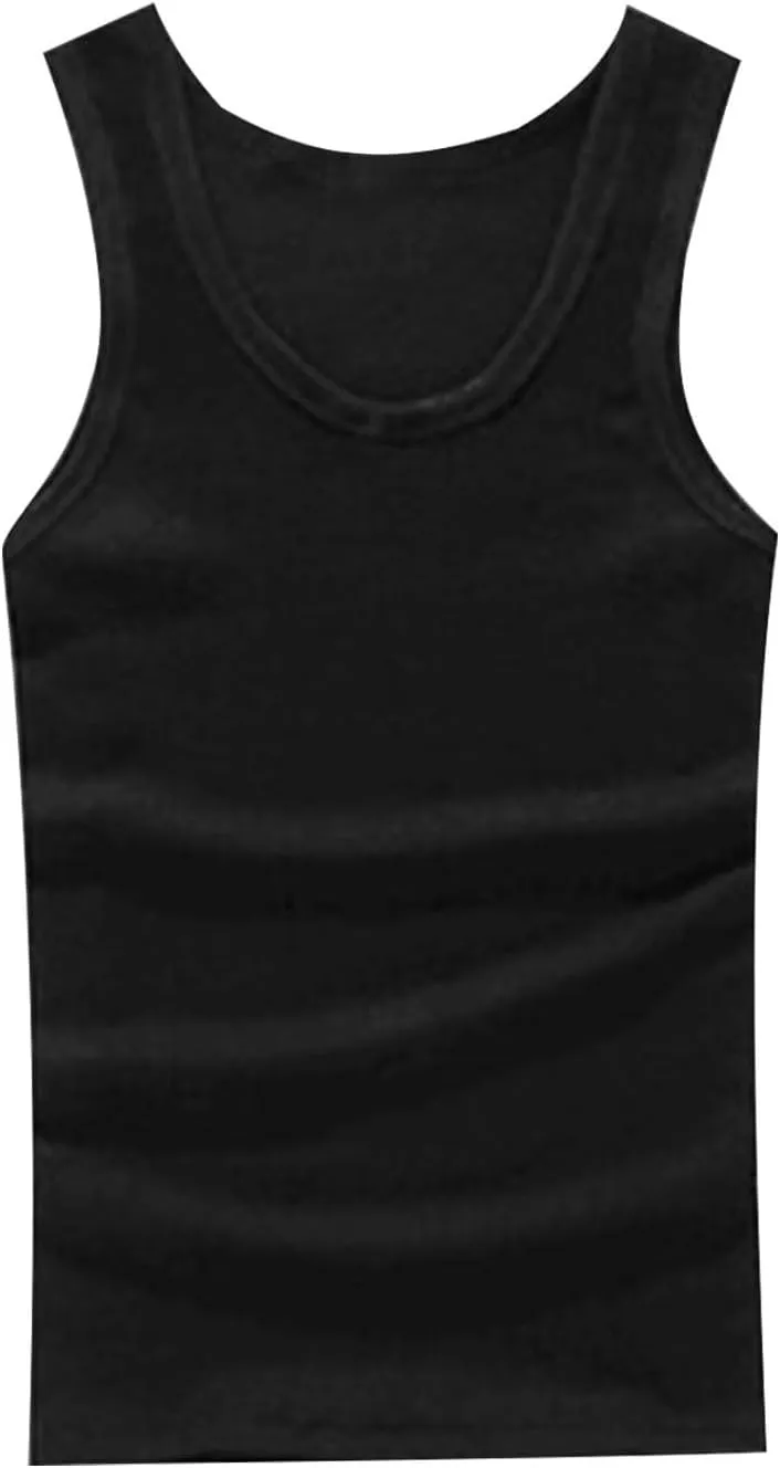5 Pack Men's Compression Undershirts Tank Tops Workout Gym Stomach Shapewear Body Shapers Slim Fit Muscle Shirt