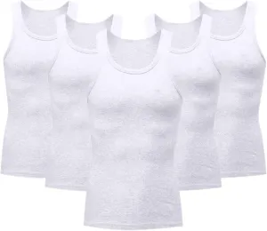 5 Pack Men's Compression Undershirts Tank Tops Workout Gym Stomach Shapewear Body Shapers Slim Fit Muscle Shirt