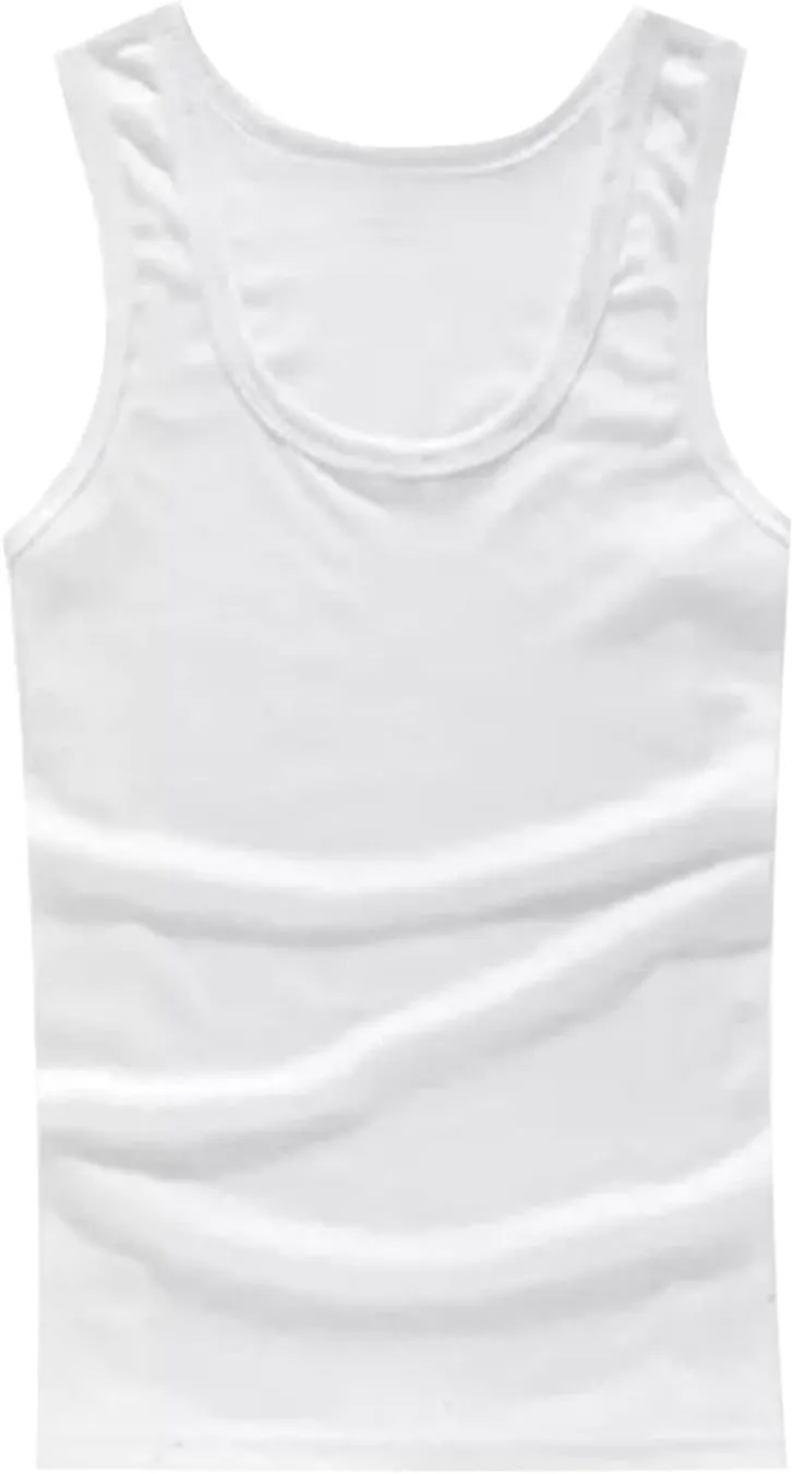 5 Pack Men's Compression Undershirts Tank Tops Workout Gym Stomach Shapewear Body Shapers Slim Fit Muscle Shirt