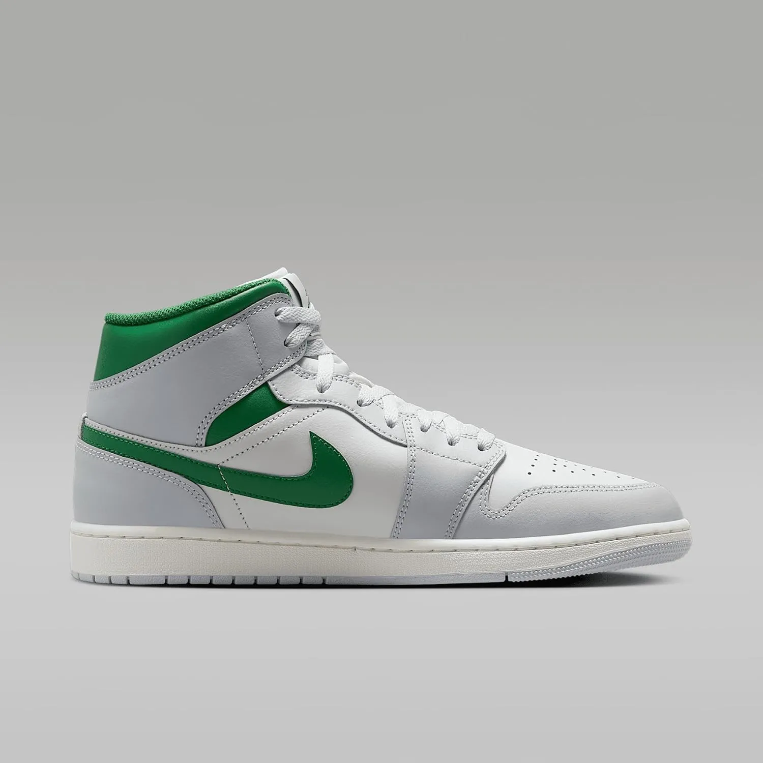 Air Jordan 1 Mid Men's Shoes (DQ8426-142, ummit White/Pure Platinum/Sail/Pine Green)