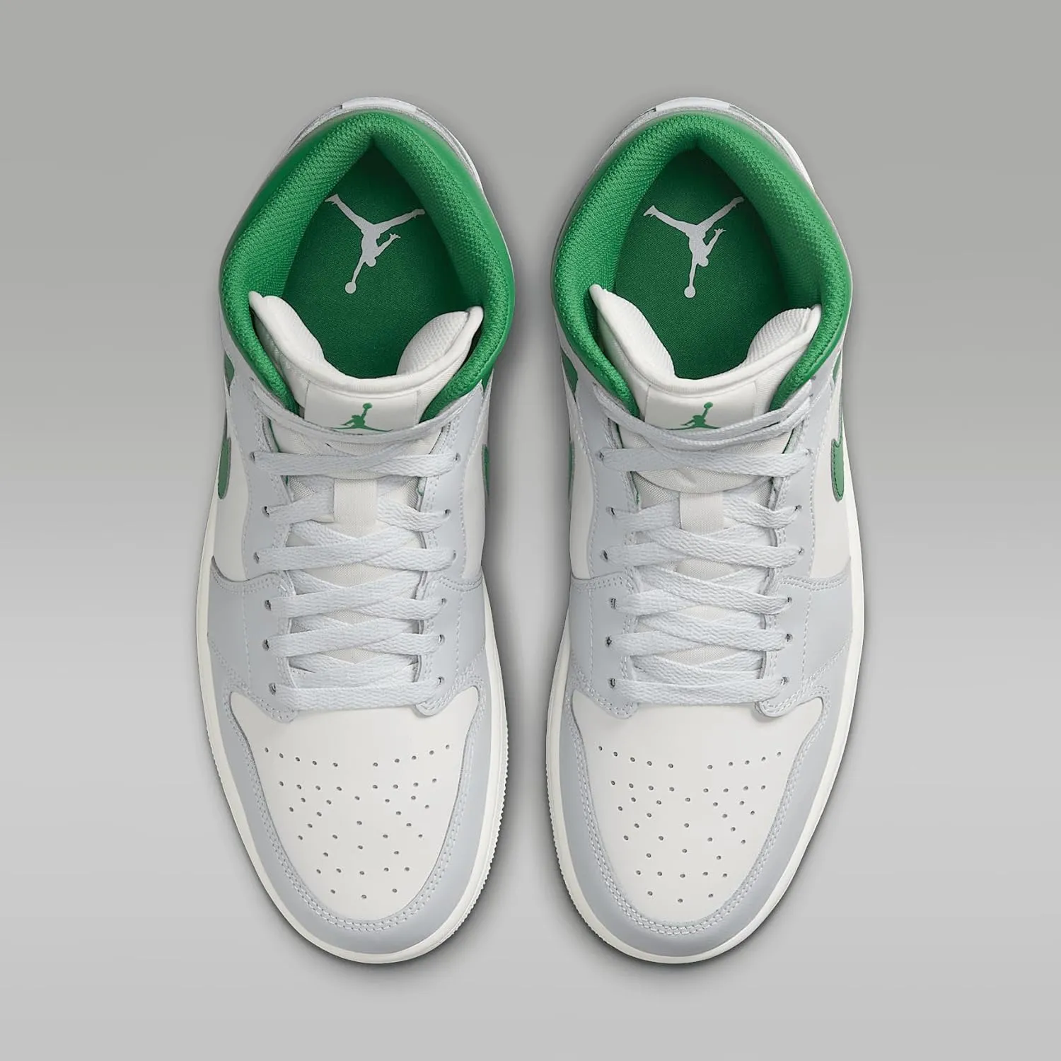 Air Jordan 1 Mid Men's Shoes (DQ8426-142, ummit White/Pure Platinum/Sail/Pine Green)