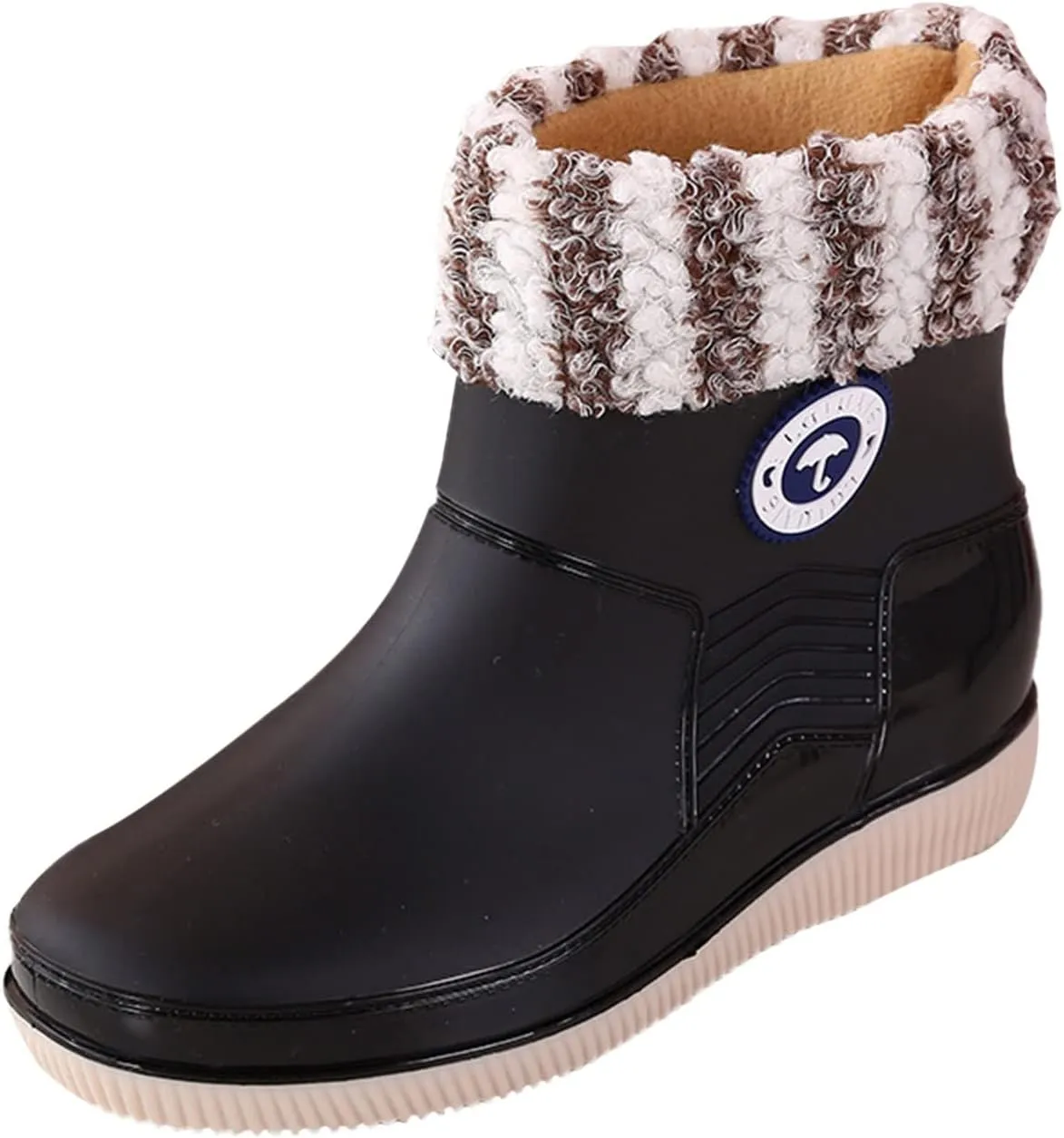 AMDBEL Rain Boots For Women, Women's Mid Calf Rain Boots Waterproof Garden Rain Shoes Anti-Slipping Rainboots for Ladies