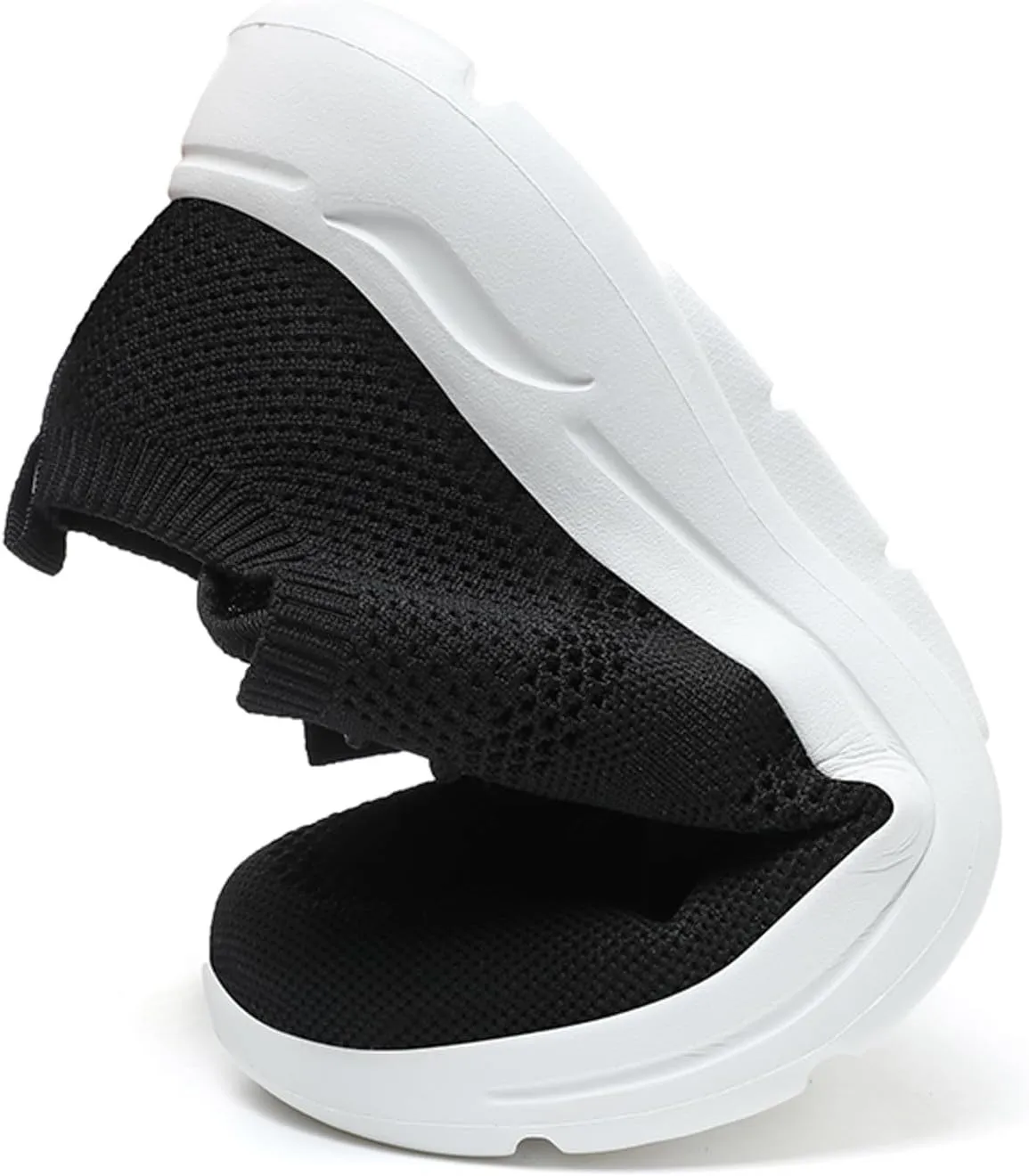 Arch Support Hiking Shoes for Men Breathable Elastic Fly Woven Mesh Sneaker Lightweight Diabetic Shoes for Men