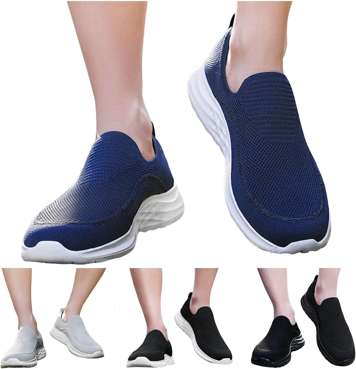 Arch Support Sports Shoes for Men Lightweight Cushion Sneaker Convenient Slip On Shoes Jogging Sneaker Men Leather