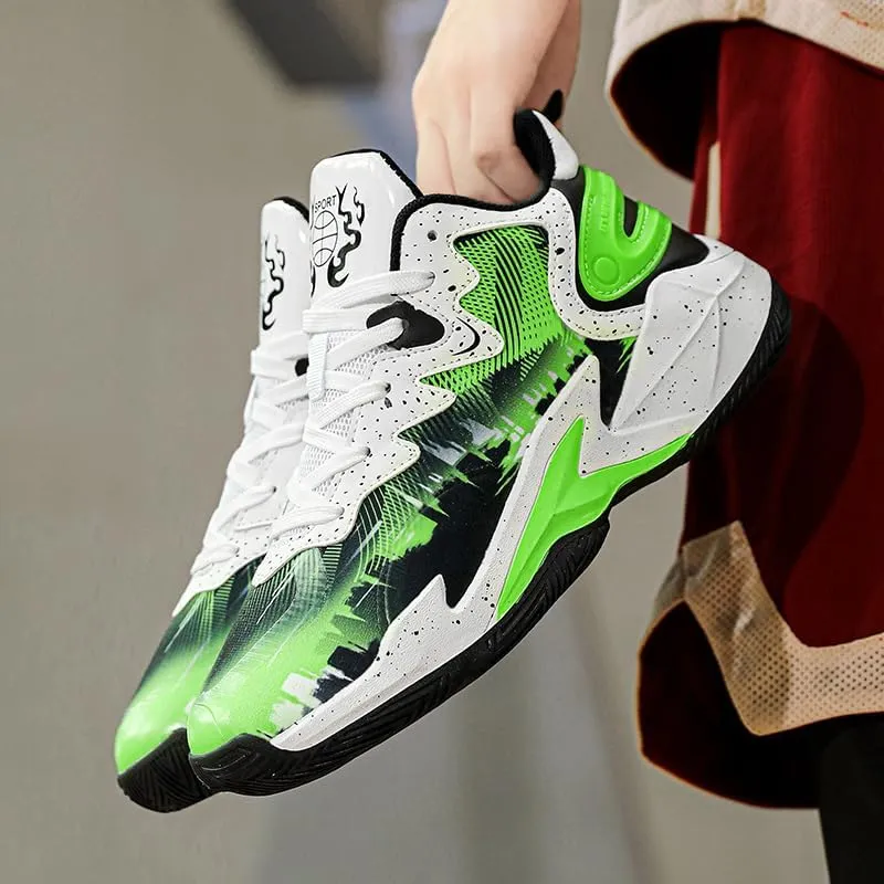 Basketball Shoes for Boys and Kids, Walking Running Shoes Breathable Comfortable Boys Sneakers for Little and Big Kids