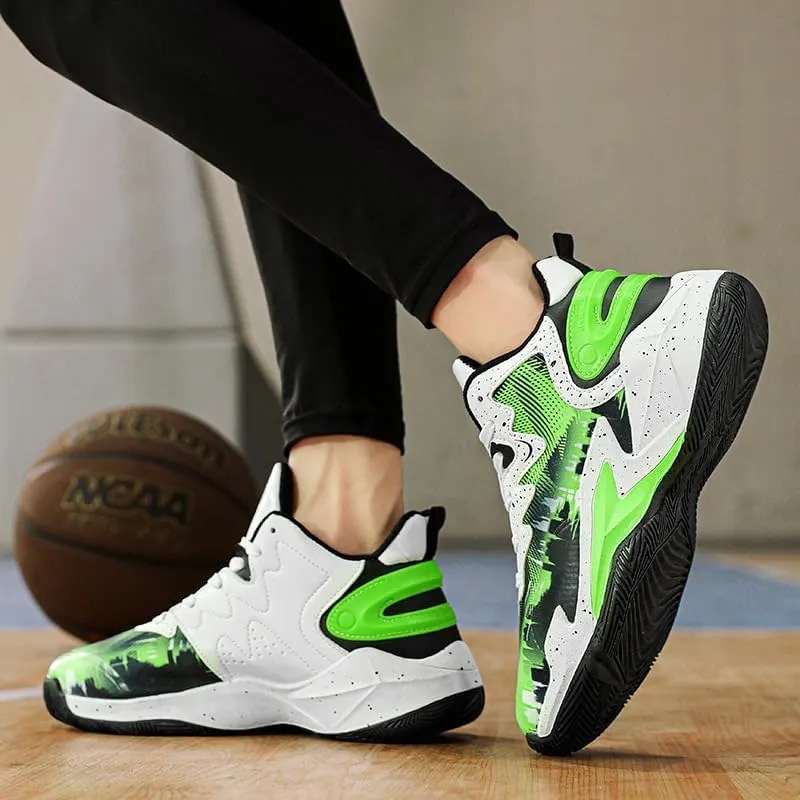 Basketball Shoes for Boys and Kids, Walking Running Shoes Breathable Comfortable Boys Sneakers for Little and Big Kids