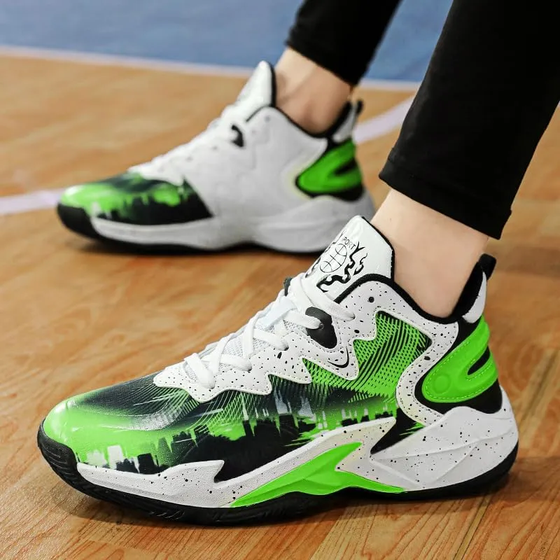 Basketball Shoes for Boys and Kids, Walking Running Shoes Breathable Comfortable Boys Sneakers for Little and Big Kids
