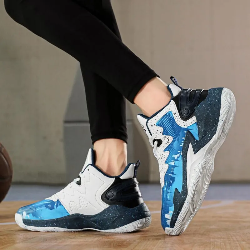 Basketball Shoes for Boys and Kids, Walking Running Shoes Breathable Comfortable Boys Sneakers for Little and Big Kids