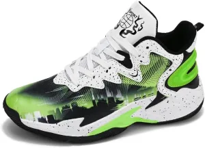 Basketball Shoes for Boys and Kids, Walking Running Shoes Breathable Comfortable Boys Sneakers for Little and Big Kids