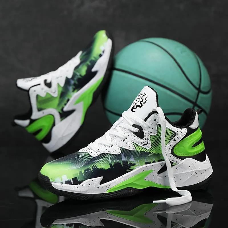 Basketball Shoes for Boys and Kids, Walking Running Shoes Breathable Comfortable Boys Sneakers for Little and Big Kids
