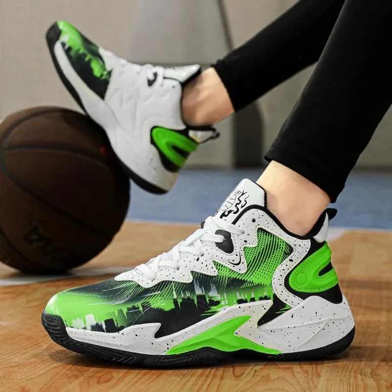 Basketball Shoes for Boys and Kids, Walking Running Shoes Breathable Comfortable Boys Sneakers for Little and Big Kids