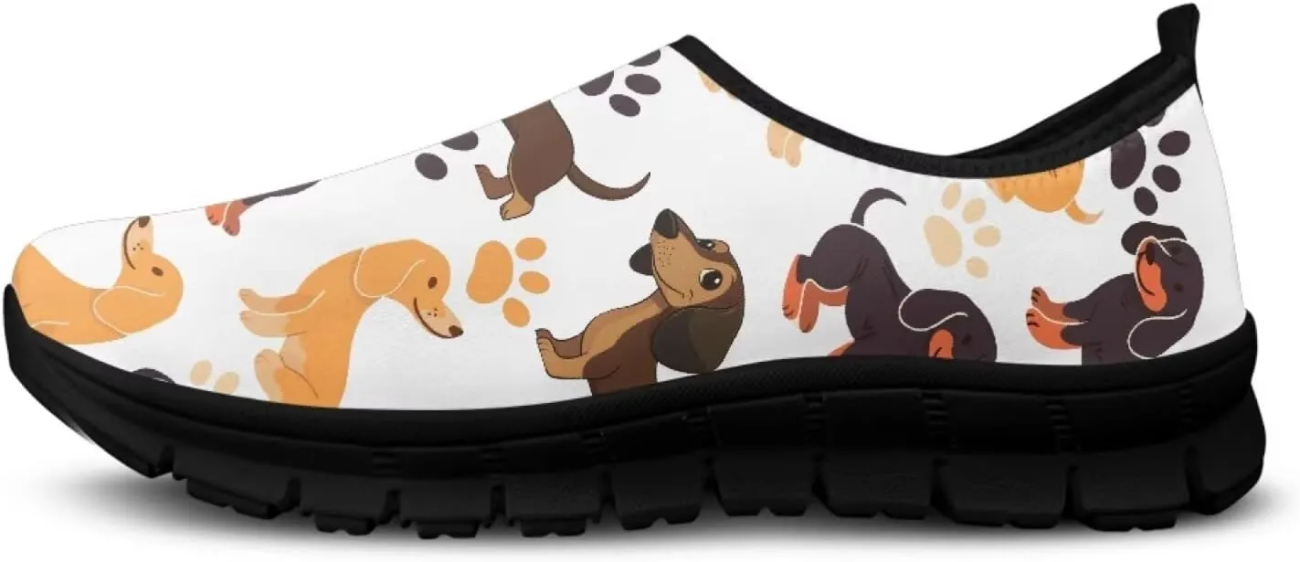 Binienty Fashion Women's Walking Shoes Men's Slip on Sport Sneakers Breathable Low Cut Loafers
