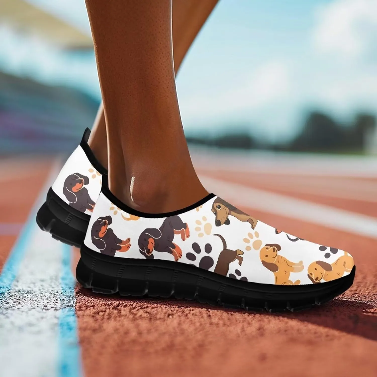 Binienty Fashion Women's Walking Shoes Men's Slip on Sport Sneakers Breathable Low Cut Loafers
