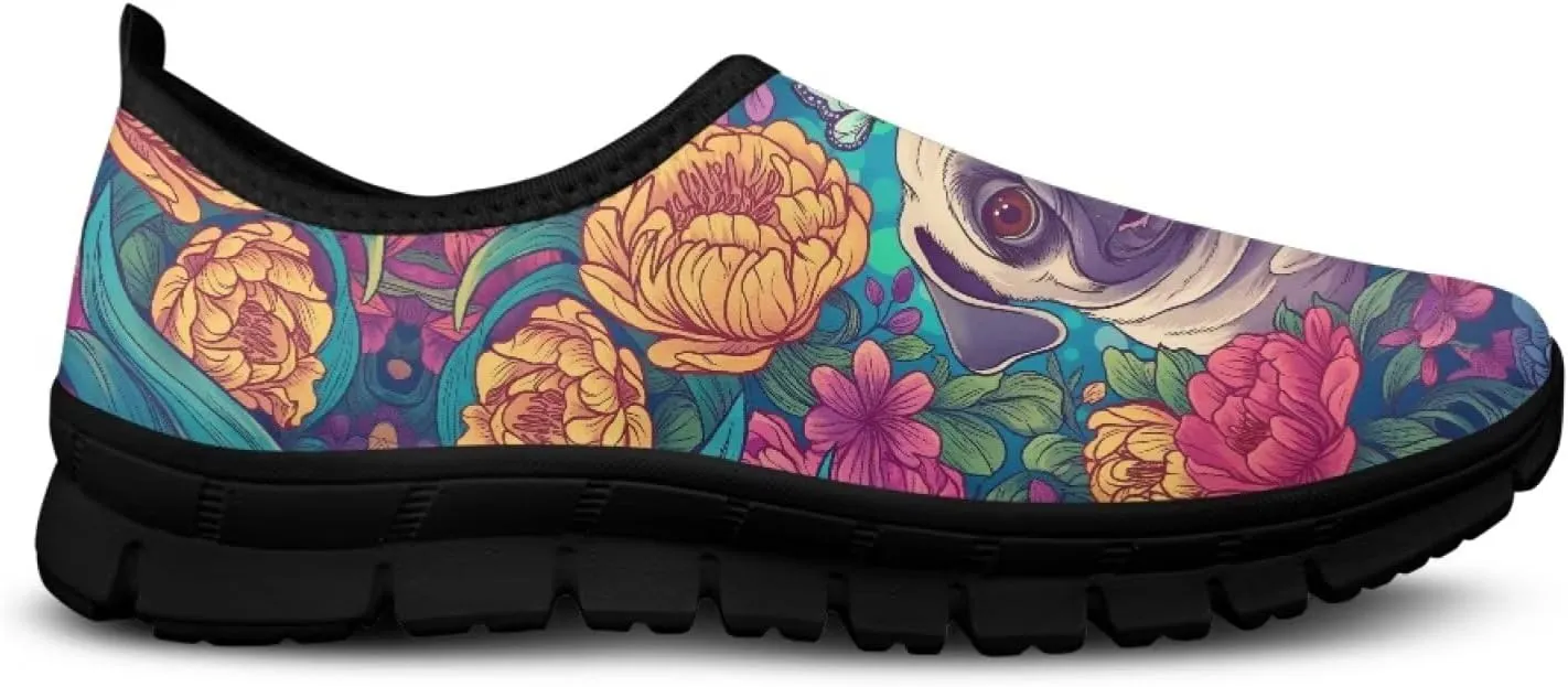 Binienty Fashion Women's Walking Shoes Men's Slip on Sport Sneakers Breathable Low Cut Loafers