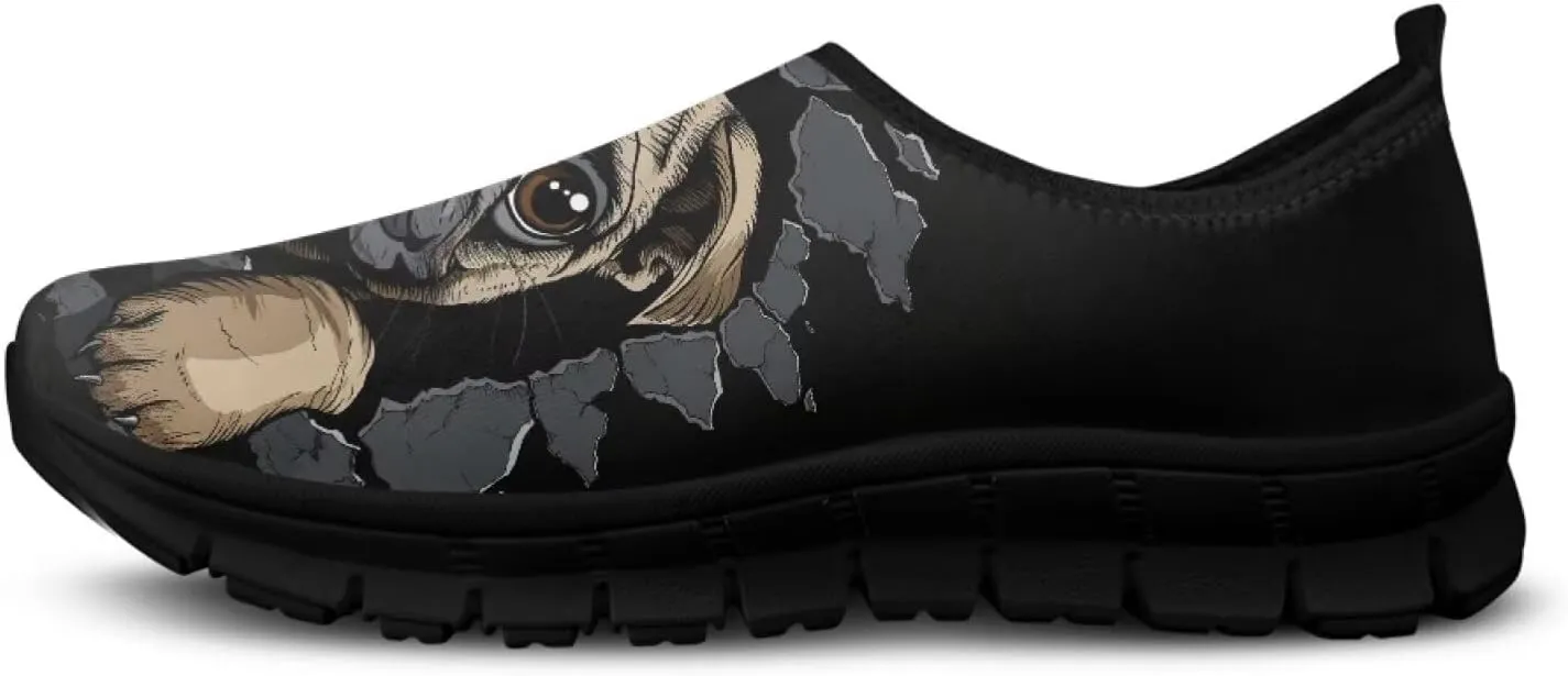 Binienty Fashion Women's Walking Shoes Men's Slip on Sport Sneakers Breathable Low Cut Loafers