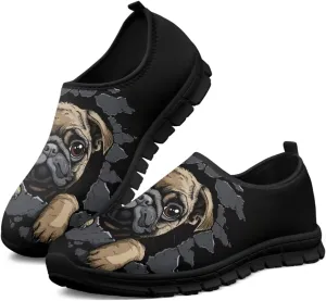 Binienty Fashion Women's Walking Shoes Men's Slip on Sport Sneakers Breathable Low Cut Loafers