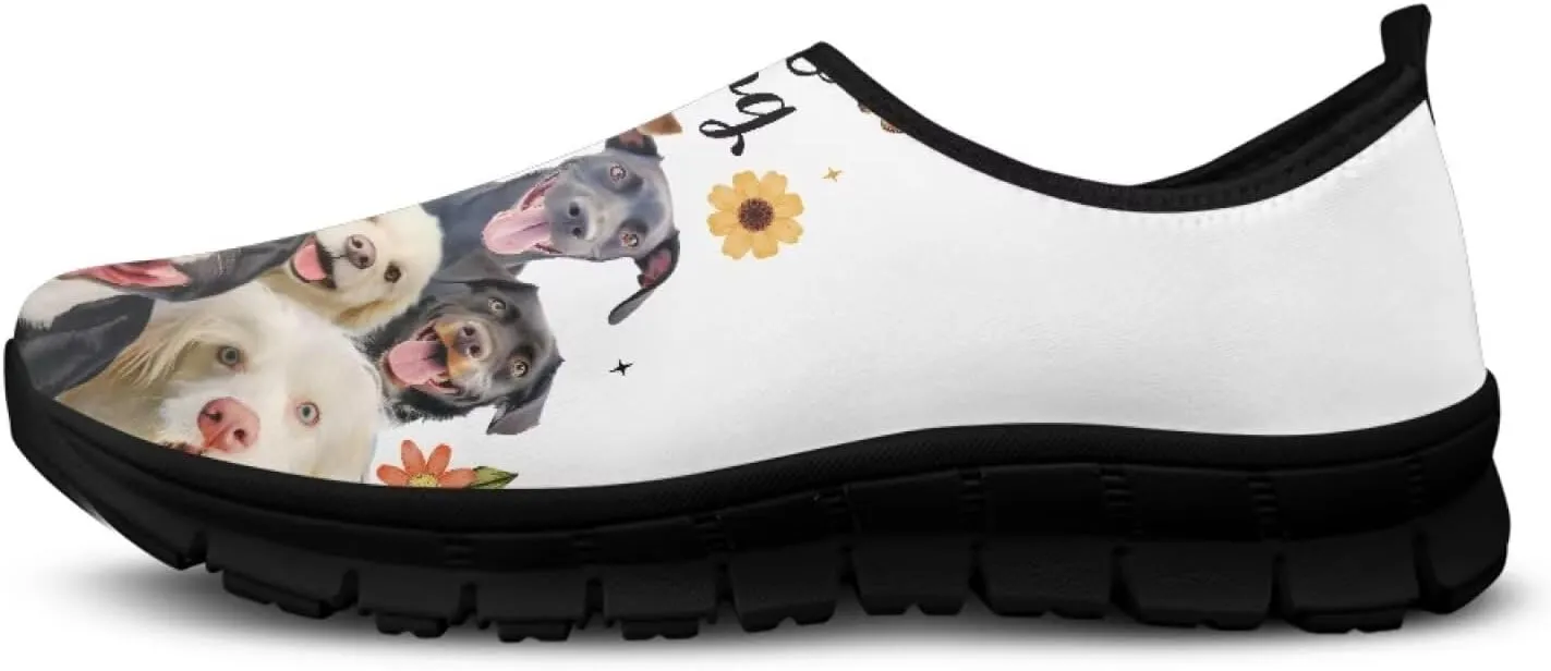 Binienty Fashion Women's Walking Shoes Men's Slip on Sport Sneakers Breathable Low Cut Loafers
