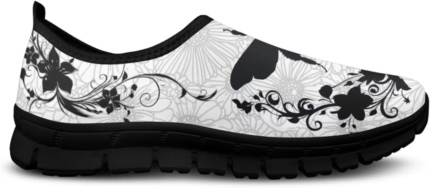 Binienty Women Casual Loafers Fashion Low-Cut Casual Flats Breathable Stretch Cloth Work Shoe