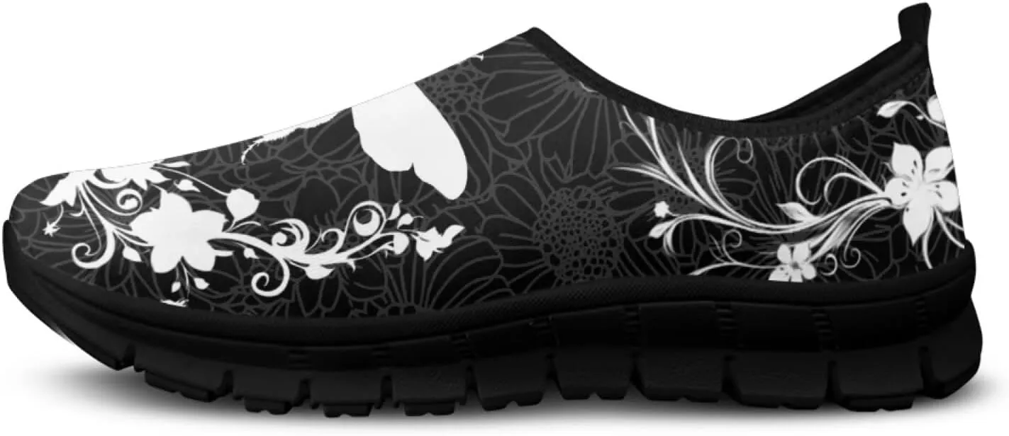 Binienty Women Casual Loafers Fashion Low-Cut Casual Flats Breathable Stretch Cloth Work Shoe