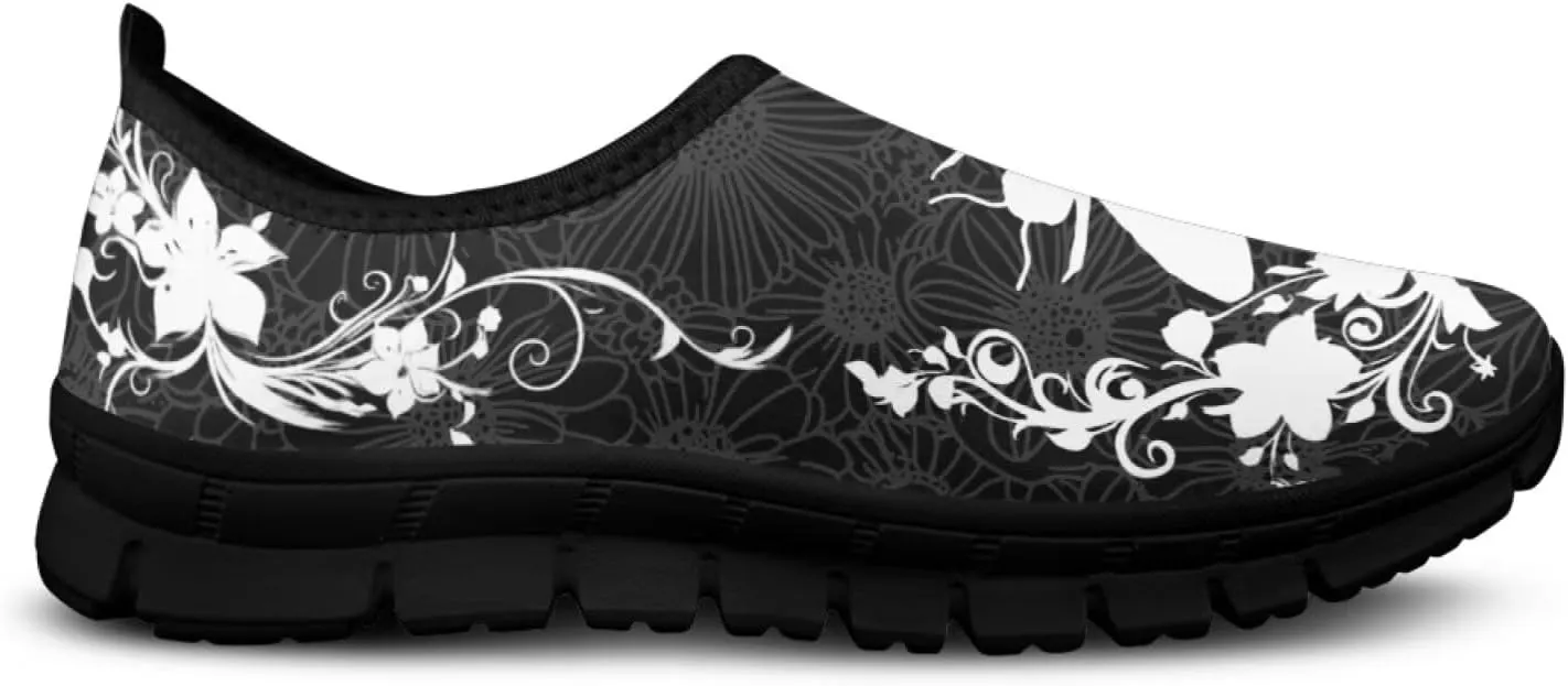 Binienty Women Casual Loafers Fashion Low-Cut Casual Flats Breathable Stretch Cloth Work Shoe