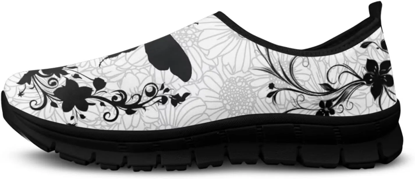 Binienty Women Casual Loafers Fashion Low-Cut Casual Flats Breathable Stretch Cloth Work Shoe