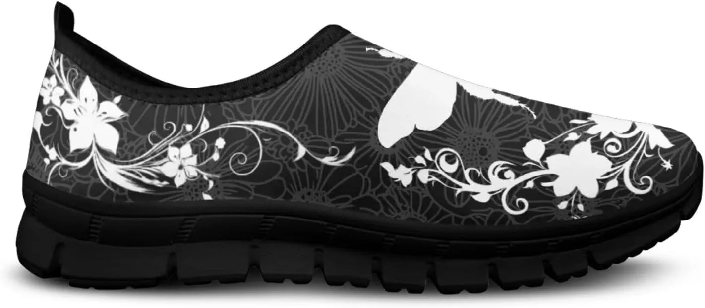 Binienty Women Casual Loafers Fashion Low-Cut Casual Flats Breathable Stretch Cloth Work Shoe