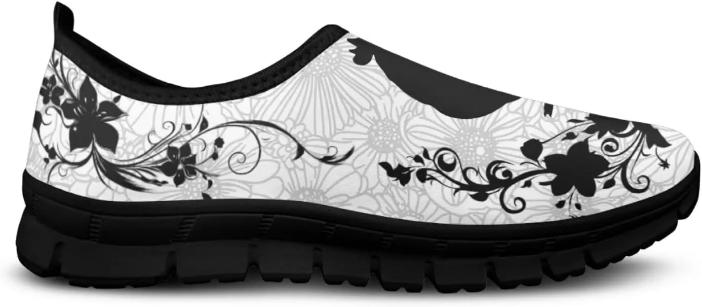 Binienty Women Casual Loafers Fashion Low-Cut Casual Flats Breathable Stretch Cloth Work Shoe