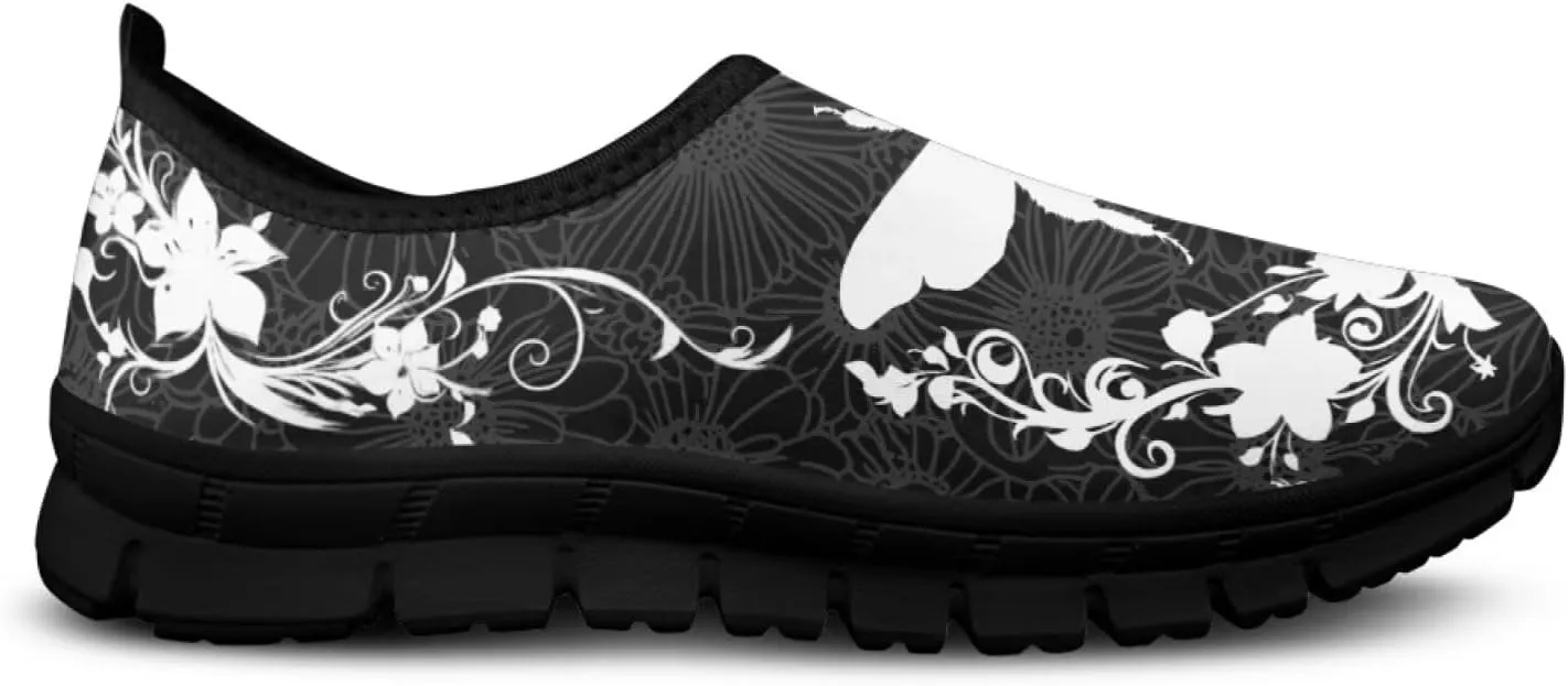 Binienty Women Casual Loafers Fashion Low-Cut Casual Flats Breathable Stretch Cloth Work Shoe