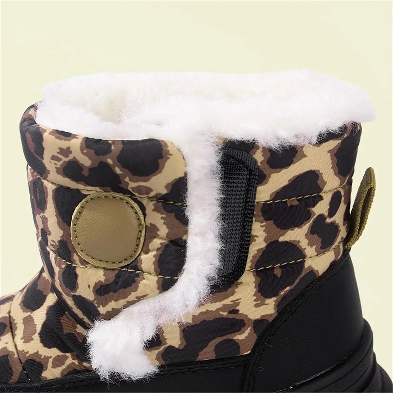 Boys Girls Winter Snow Boots Toddler Warm Fur Lined Boots Kids Non Slip Plush Ankle Mid Booties Outdoor Walking Shoes