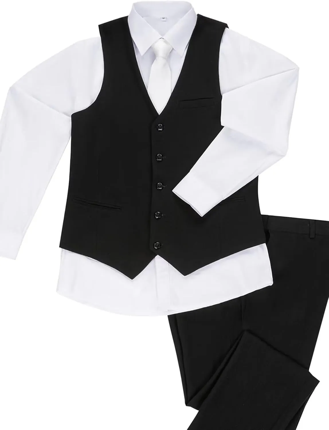 Boys Linen Shorts Suit Summer Vest Suit Set for Boys Slim Fit Formal 3 Piece Kids Tuxedo Beach Wedding Outfit with Tie