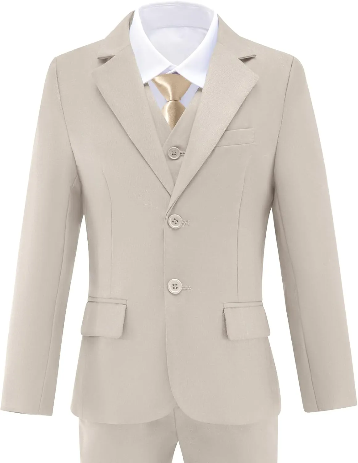 Boys Suit Slim Fit 5 Piece for Kids Toddler Suit Wedding Outfit for Teenage Boys Formal Tuxedo Set