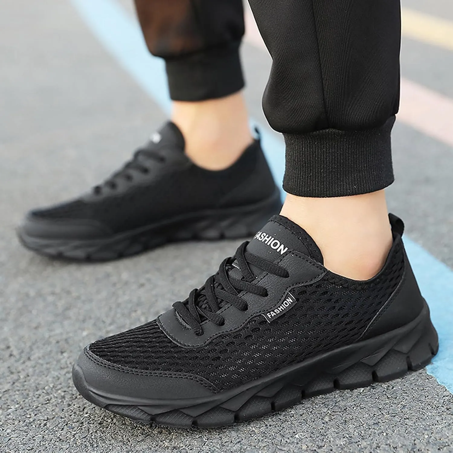 Breathable Diabetic Shoes for Men Slip On Lightweight Breathable Fashion Sneaker Arch Support Plantar Fasciitis