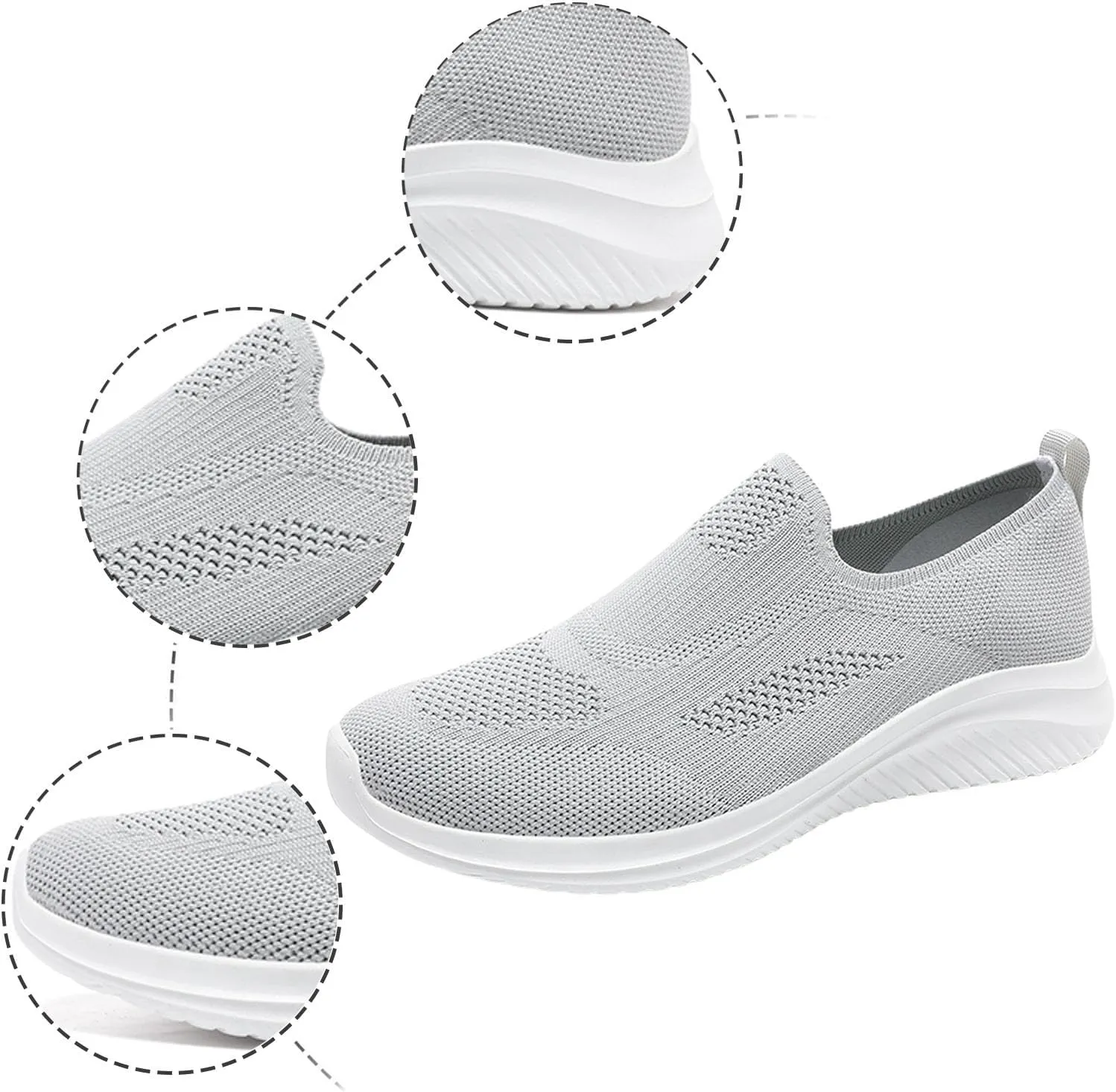 Breathable Mesh Men's Slip on Sneakers Lightweight Comfortable Non Slip Running Shoes with Cushioned Midsole for Gym, Jogging & Casual Wear Fashionable New Pattern Couple Sneaker