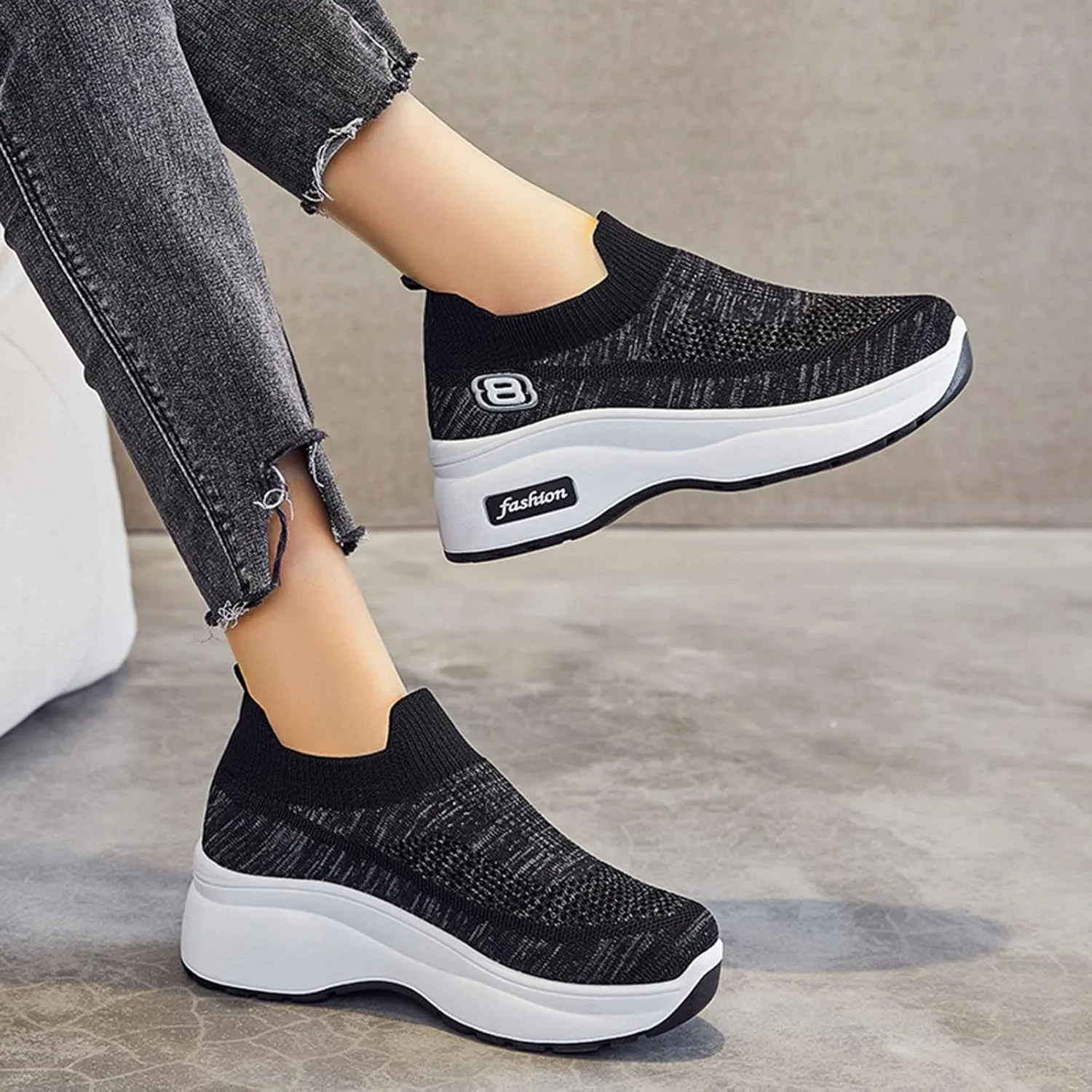 Breathable Women Shoes Leisure Trainer Shoes Running Fitness Sport Casual Wedge Outdoor Women's Things Take Vacation