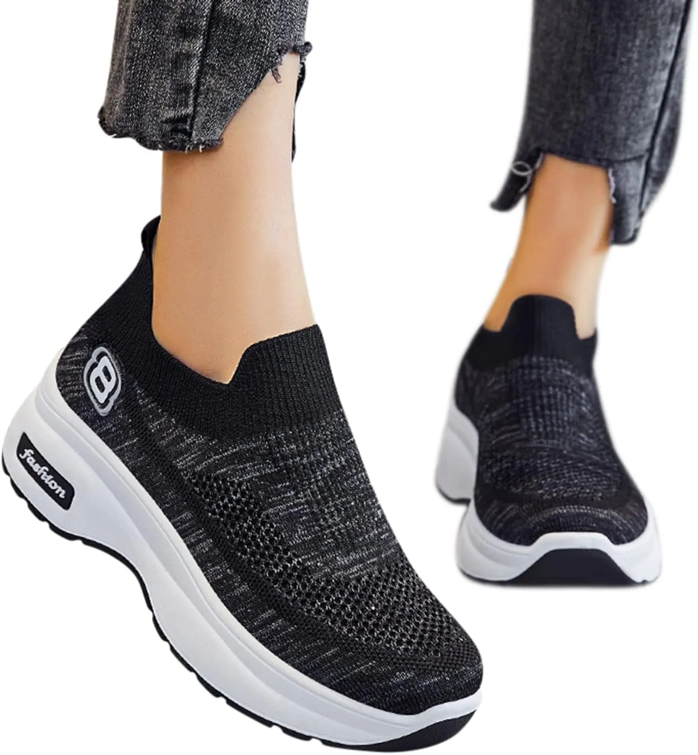 Breathable Women Shoes Leisure Trainer Shoes Running Fitness Sport Casual Wedge Outdoor Women's Things Take Vacation