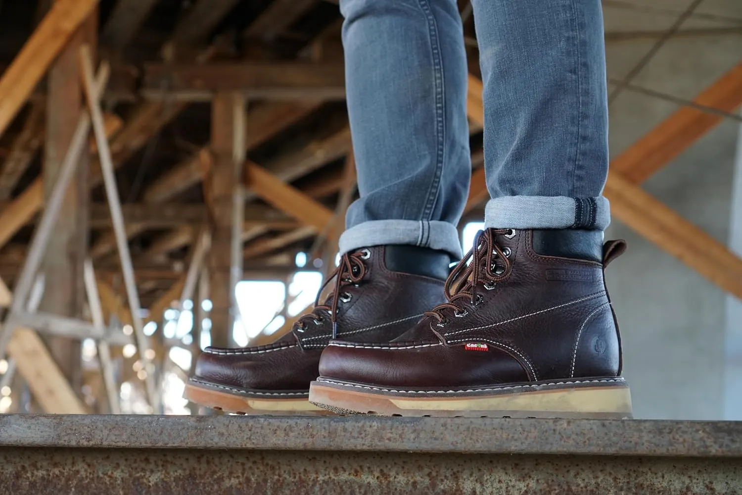 Cactus Men’s 6” Heavy Duty, Soft Toe, Genuine Goodyear Welt, Premium Full Grain Leather, Comfortable, Durable, Oil Resistant, Roofing, Industrial, Construction, Work Boots