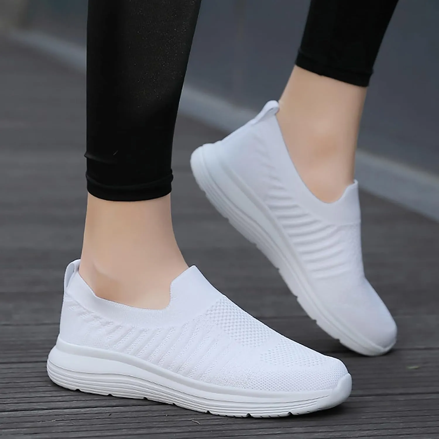 Casual Boat Shoes for Women Slip On Air Cushioned Classic Comfort Flat Fashion Tennis Sneakers Non Slip Walking Sports Breathable Comfortable Lightweight Jogging Shoes for Gym Travel