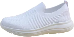 Casual Boat Shoes for Women Slip On Air Cushioned Classic Comfort Flat Fashion Tennis Sneakers Non Slip Walking Sports Breathable Comfortable Lightweight Jogging Shoes for Gym Travel