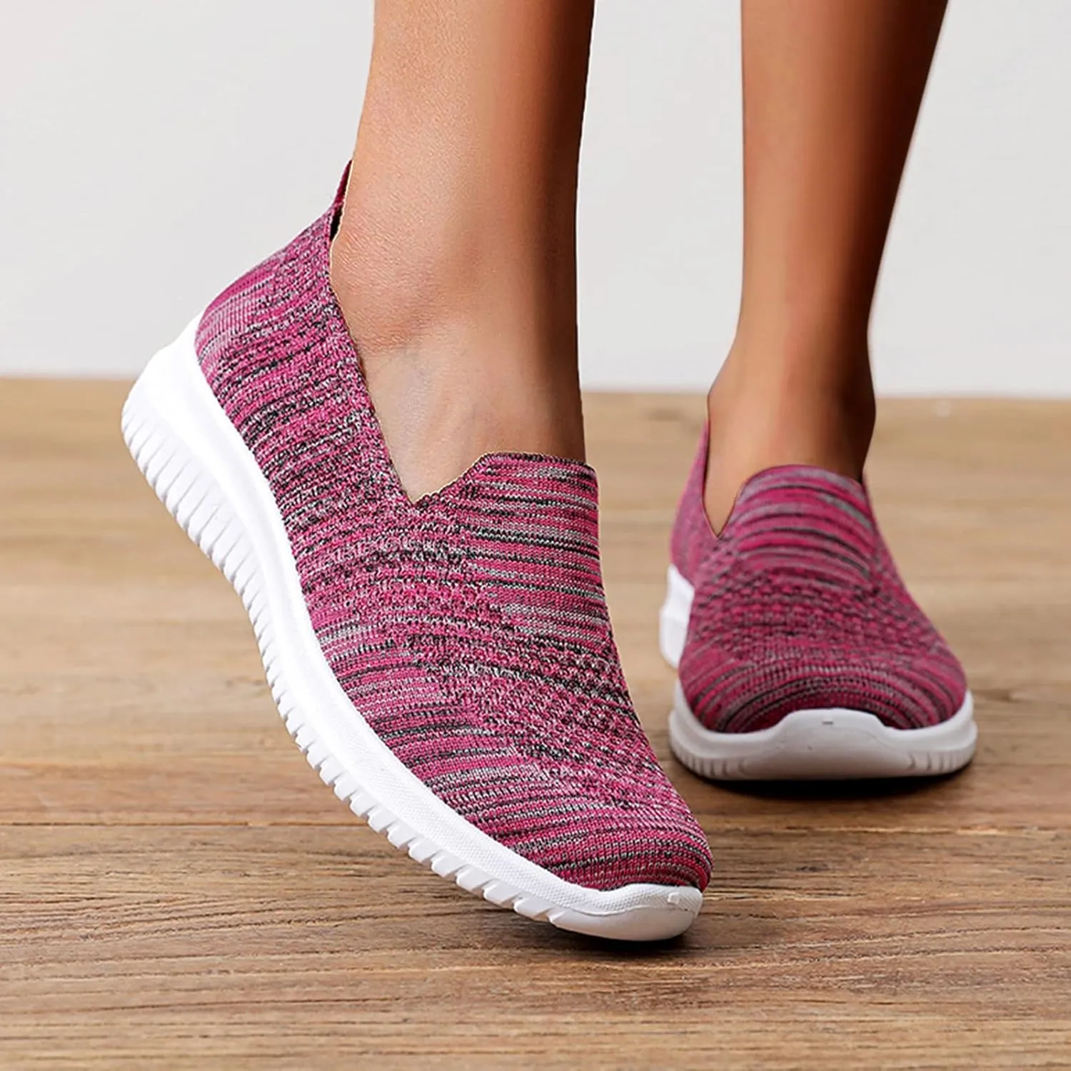 Casual Outdoor Fashion Slip-on Breathable Shoes Leisure Wedges Womens Colorful Shoes