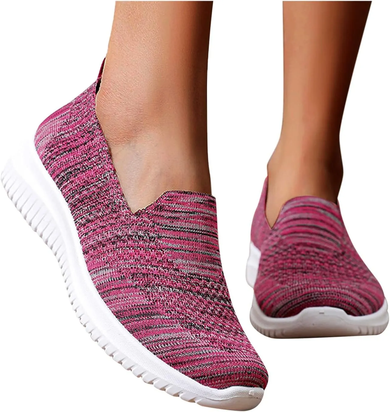 Casual Outdoor Fashion Slip-on Breathable Shoes Leisure Wedges Womens Colorful Shoes
