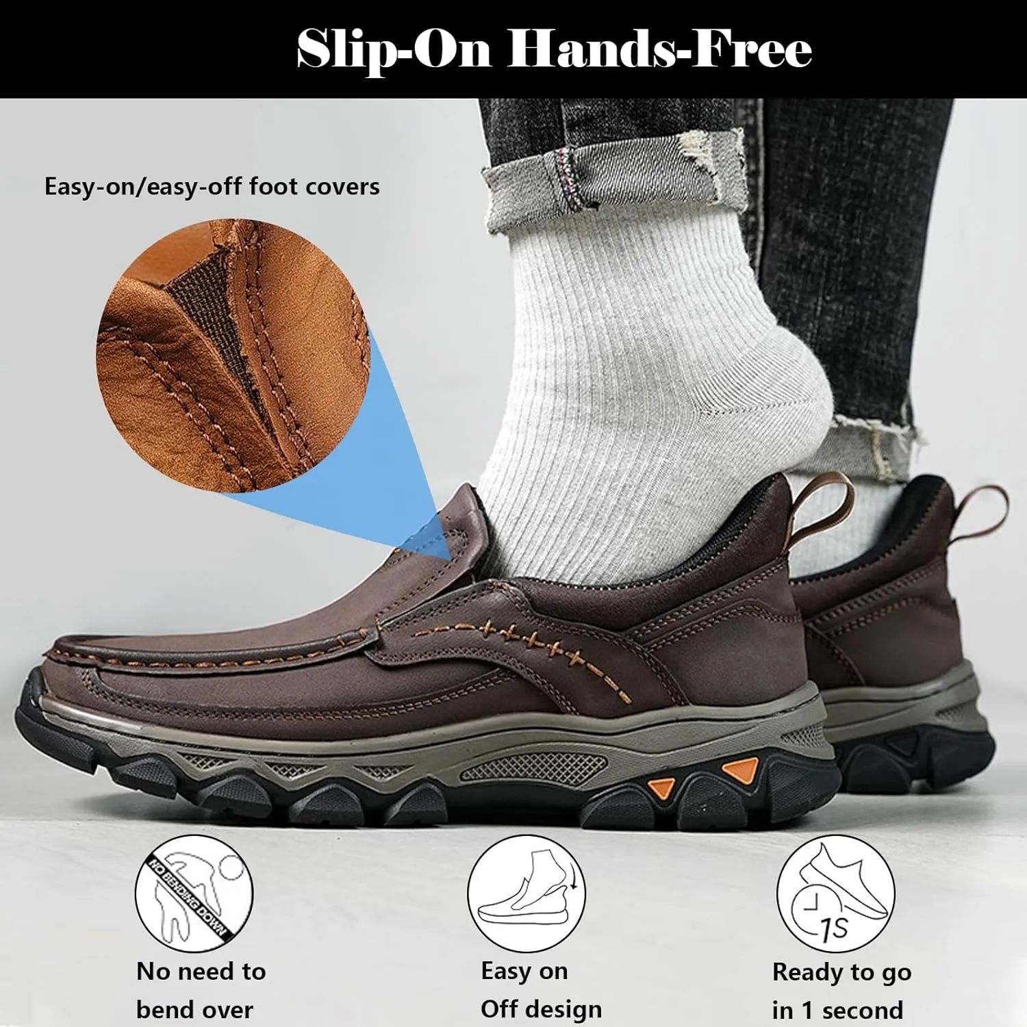 Casual Shoes for Men Oxfords Comfortable Walking Shoes Lightweight Hiking Sneakers for Trekking Outdoor