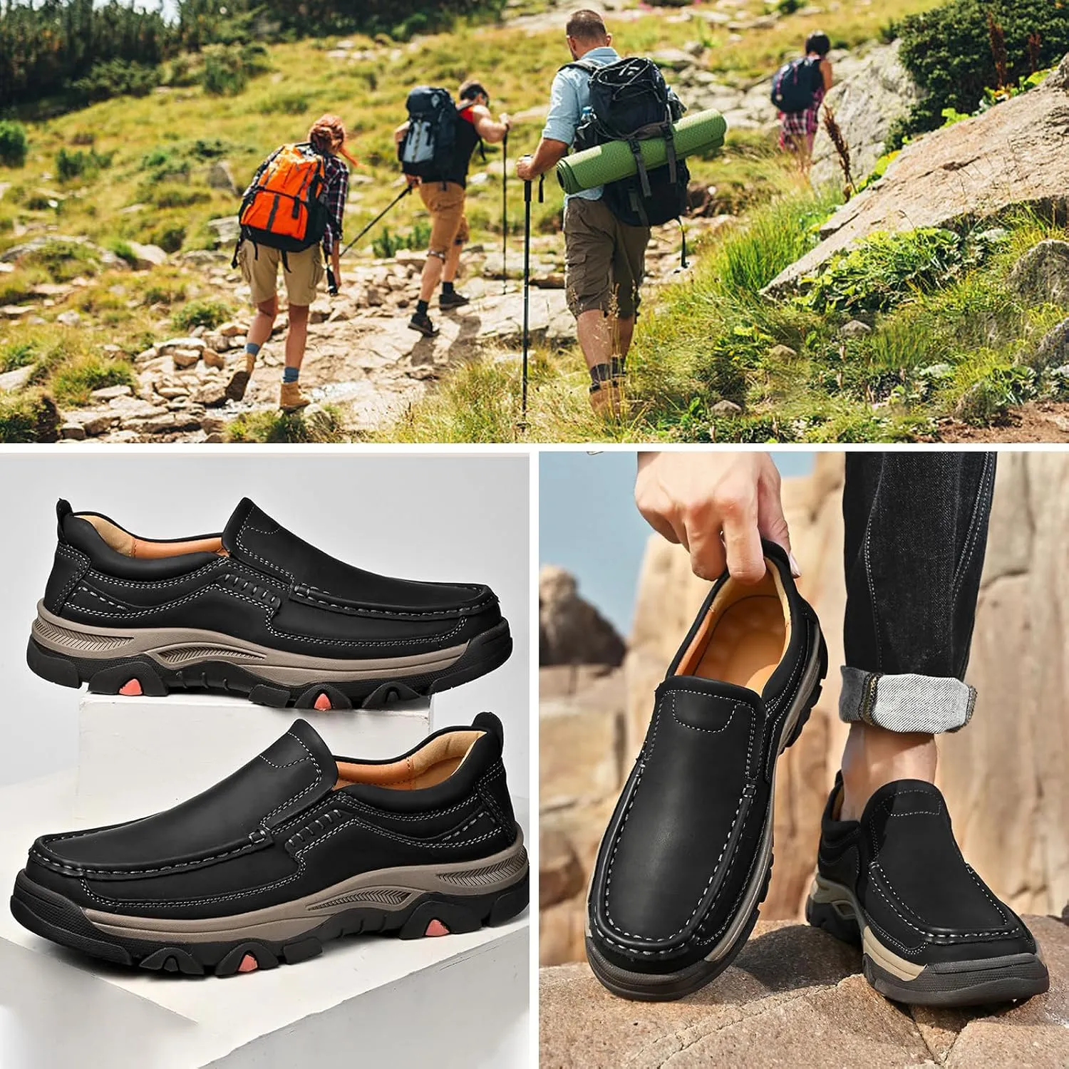 Casual Shoes for Men Oxfords Comfortable Walking Shoes Lightweight Hiking Sneakers for Trekking Outdoor