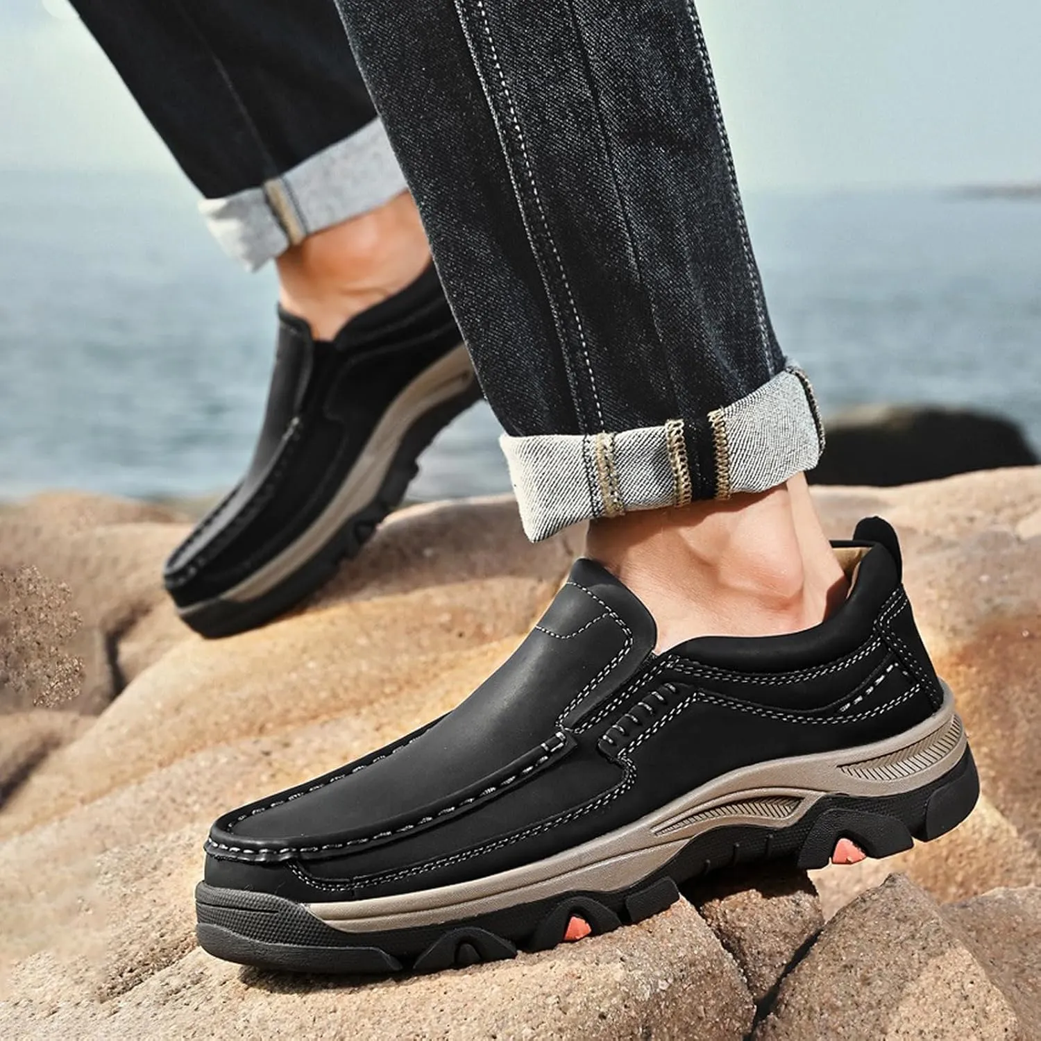 Casual Shoes for Men Oxfords Comfortable Walking Shoes Lightweight Hiking Sneakers for Trekking Outdoor