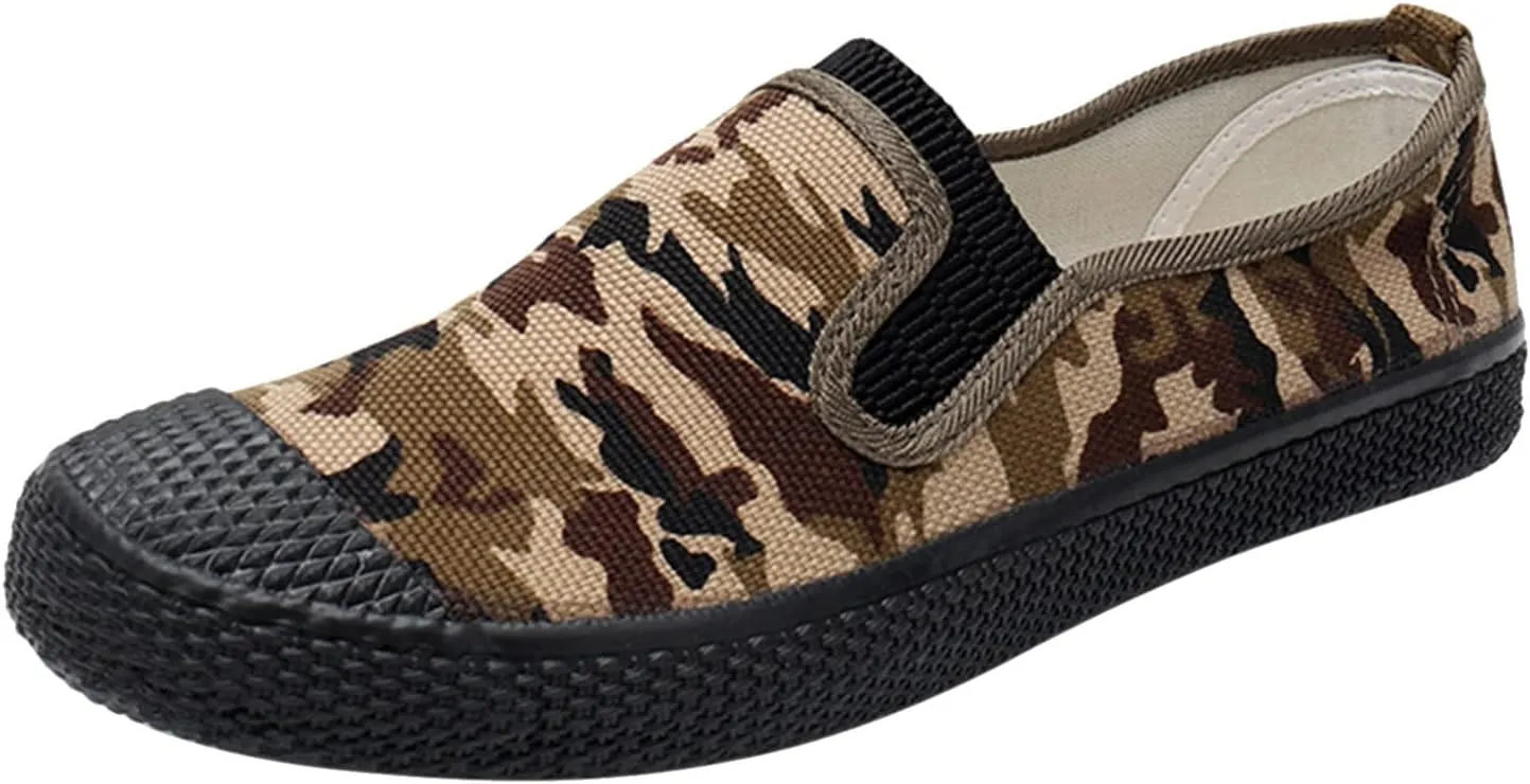 Casual Shoes Lace up Men Shoes Breathable Canvas Men Rubber Soled High Top Labor