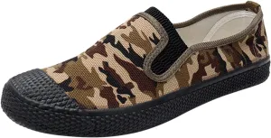 Casual Shoes Lace up Men Shoes Breathable Canvas Men Rubber Soled High Top Labor