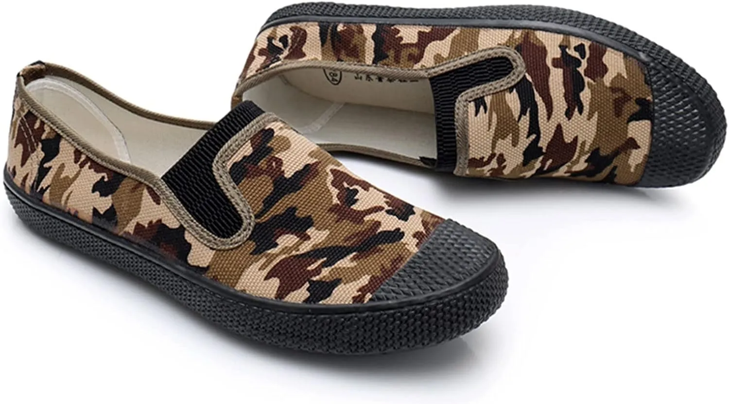 Casual Shoes Lace up Men Shoes Breathable Canvas Men Rubber Soled High Top Labor