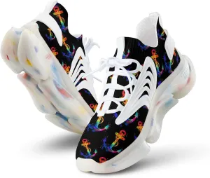 Colorful Anchors Men's Running Shoes Lightweight Walking Shoe Breathable Sneaker