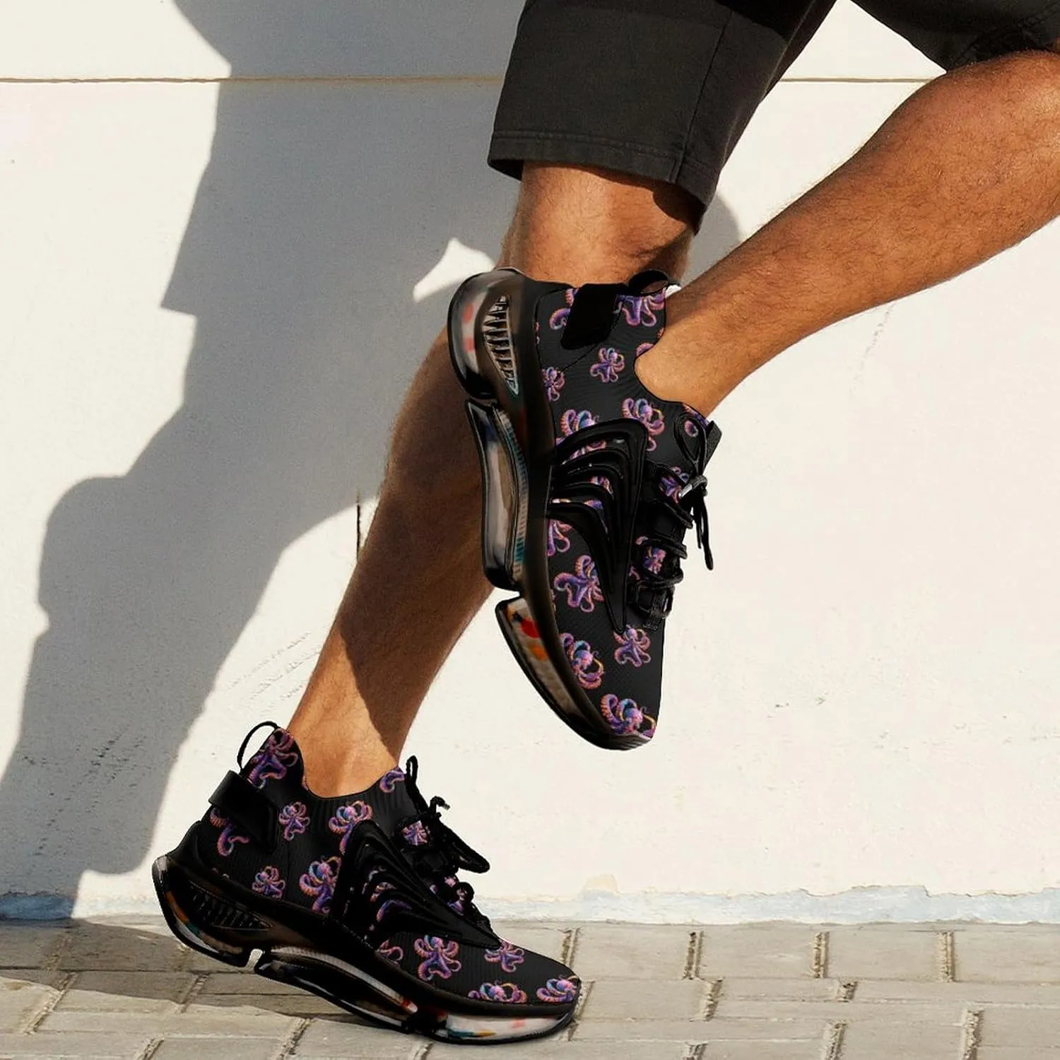 Colorful Octopus Men's Running Shoes Lightweight Walking Shoe Breathable Sneaker