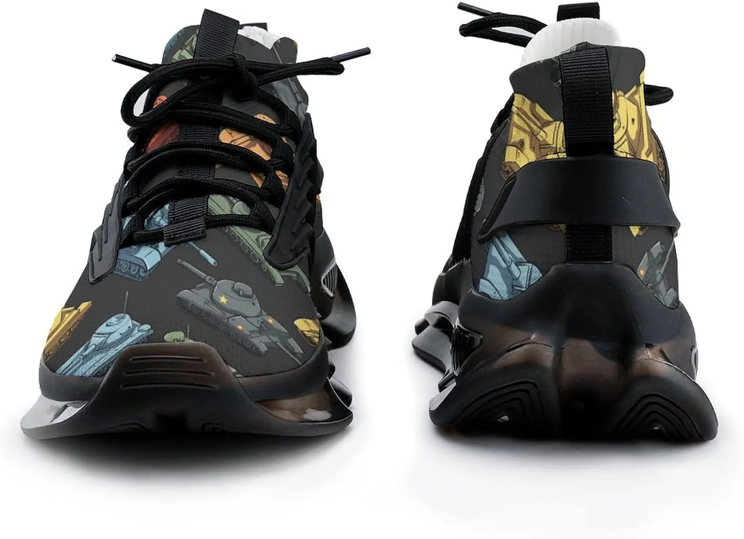 Colorful Tanks Men's Running Shoes Lightweight Walking Shoe Breathable Sneaker
